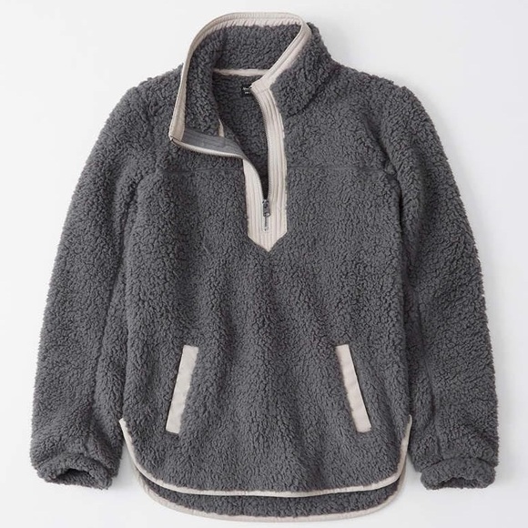 Abercrombie & Fitch Jackets & Blazers - Abercrombie Sherpa Fleece Half-Zip